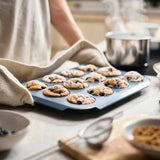 Joseph Joseph Nest™ Bake Non-Stick 12 Cup Muffin Tray In Blue