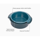 Joseph Joseph Nest™ Bake Non-Stick 2-piece Round Cake Tin Set In Blue