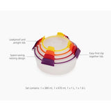 Joseph Joseph Nest™ Lock 4-Piece Multicolour Round Food Container Set