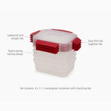 Joseph Joseph Nest™ Lock 4-Piece Red 1.1L Food Container Set In Red