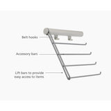 Joseph Joseph Orderly™ Ecru Belt, Tie & Scarf Hanging Rail