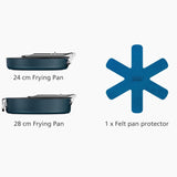Joseph Joseph Space Folding Handle Ceramic Non-stick 2-piece Blue Frying Pan Set