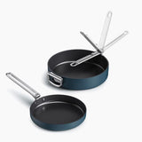 Joseph Joseph Space Folding Handle Ceramic Non-stick 2-piece Blue Frying Pan Set