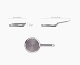 Joseph Joseph Space Steel Folding Handle 20cm Frying Pan In Stainless Steel