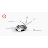 Joseph Joseph Space Steel Folding Handle 24cm Frying Pan In Stainless Steel