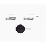 Joseph Joseph Space Steel Folding Handle Non-Stick 28cm Frying Pan in Stainless Steel