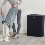 Joseph Joseph Tota 90L Black Laundry Separation Basket in Black