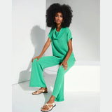 High Waist Pant In Garden Green