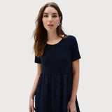 Joseph Ribkoff A-line Midi Dress With Pockets Style In Midnight Blue