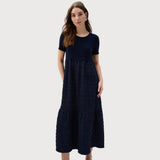 Joseph Ribkoff A-line Midi Dress With Pockets Style In Midnight Blue