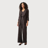 Joseph Ribkoff Abstract Collared Shirt Style In Mocha