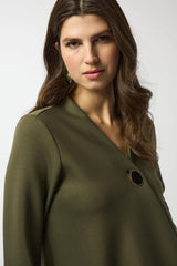 Joseph Ribkoff Asymmetric Wrap In Khaki