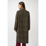 Joseph Ribkoff Checked Coat In Camel Multi
