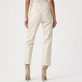 Joseph Ribkoff Classic Straight Leg Metallic Jeans In Champagne