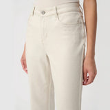 Joseph Ribkoff Classic Straight Leg Metallic Jeans In Champagne