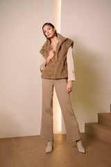 Joseph Ribkoff Fur Vest In Mink