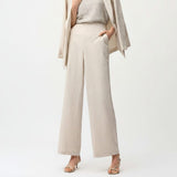 Joseph Ribkoff Jacquard Wide Leg Trousers In Moonstone
