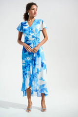 Joseph Ribkoff Midi Dress In Vanilla Blue