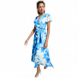 Joseph Ribkoff Midi Dress In Vanilla Blue