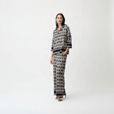 Joseph Ribkoff Pant In Midnight Blue Multi
