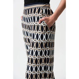 Joseph Ribkoff Pant In Midnight Blue Multi