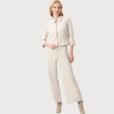 Joseph Ribkoff Textured Knit Jacquard Boxy Jacket  In Moonstone