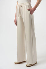 Joseph Ribkoff Wide Leg Tie Waist Pant In Birch