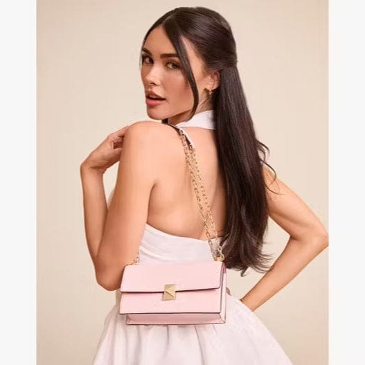 Kate Spade Deco Mini Flap Chain Crossbody in Pastry Pink