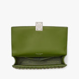 Kate Spade Deco Quilted Mini Flap Chain Crossbody in Jungle Vine