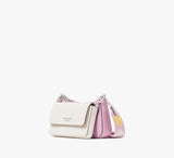 Kate Spade Double Up Colorblocked Crossbody in Parchment Multi