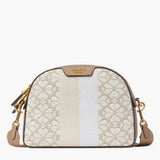 Kate Spade Flower Jacquard Addy Dome Crossbody Natural