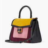Kate Spade Katy Colorblocked Suede Medium Top-handle Bag in Black Multi