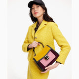Kate Spade Katy Colorblocked Suede Medium Top-handle Bag in Black Multi