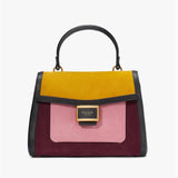 Kate Spade Katy Colorblocked Suede Medium Top-handle Bag in Black Multi