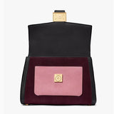 Kate Spade Katy Colorblocked Suede Medium Top-handle Bag in Black Multi