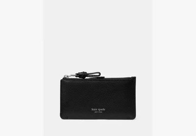 Kate Spade Loop East West Zip Card Case In Black