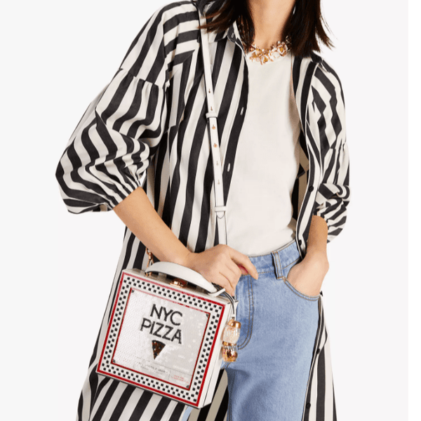 kate spade new york Slice 3D Pizza Box Leather Top Handle Crossbody Ba