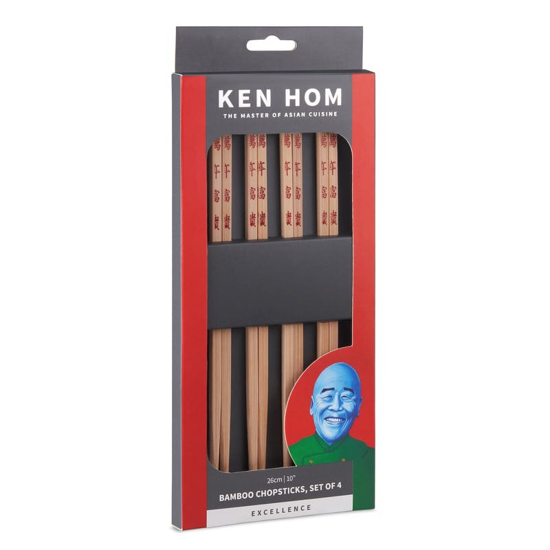 Ken Hom Bamboo Chopsticks Set of 4
