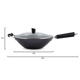 Ken Hom Excellence 31cm Non-Stick Carbon Steel 4 Piece Wok Set