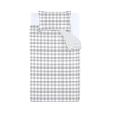 Little Bianca Fine Linens Bedroom Check And Stripe Fitted Sheet 25cm Depth Grey