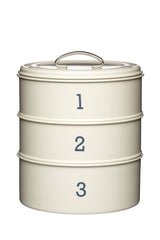 Kitchen Craft Living Nostalgia Antique Cream Three Tier Cake Tin Set