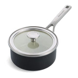 KitchenAid Steel Core Enamel Matte Black 16cm Saucepan