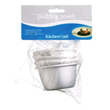 KitchenCraft Anodised Mini Pudding Moulds 7.5cm, Set of Four