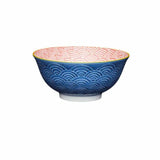 KitchenCraft Arched Pattern Ceramic Bowl, 16Cm In Blue