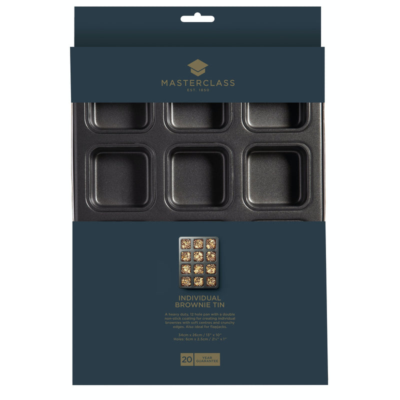KitchenCraft Masterclass Bakeware 12 Hole Brownie Pan