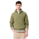 Lacoste Classic 1/2 Zip Sweater In Khaki Green