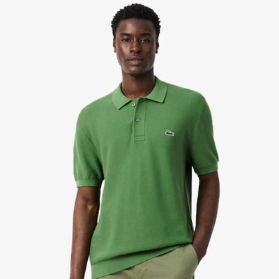 Lacoste Classic Fit Knitted Polo Shirt In Lime Green