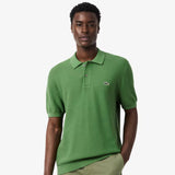 Lacoste Classic Fit Knitted Polo Shirt In Lime Green