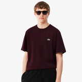 Lacoste Cotton T-Shirt In Dark Burgundy