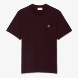Lacoste Cotton T-Shirt In Dark Burgundy